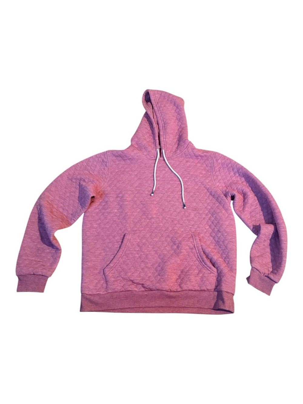 Marine Layer Quilted Pink Crewneck Hoodie
